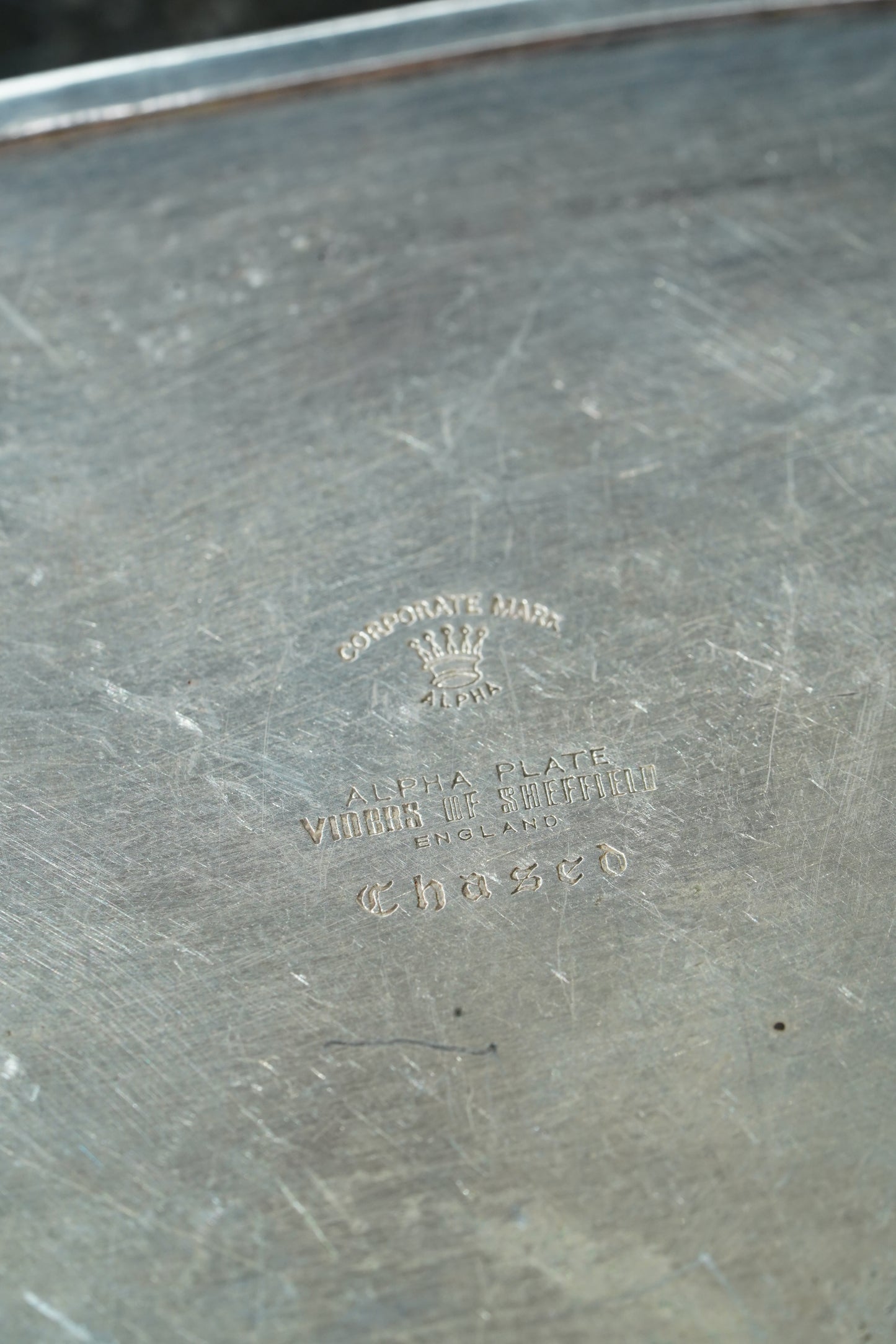 Vintage Viners Sheffield Alpha Plate Gallery Tray