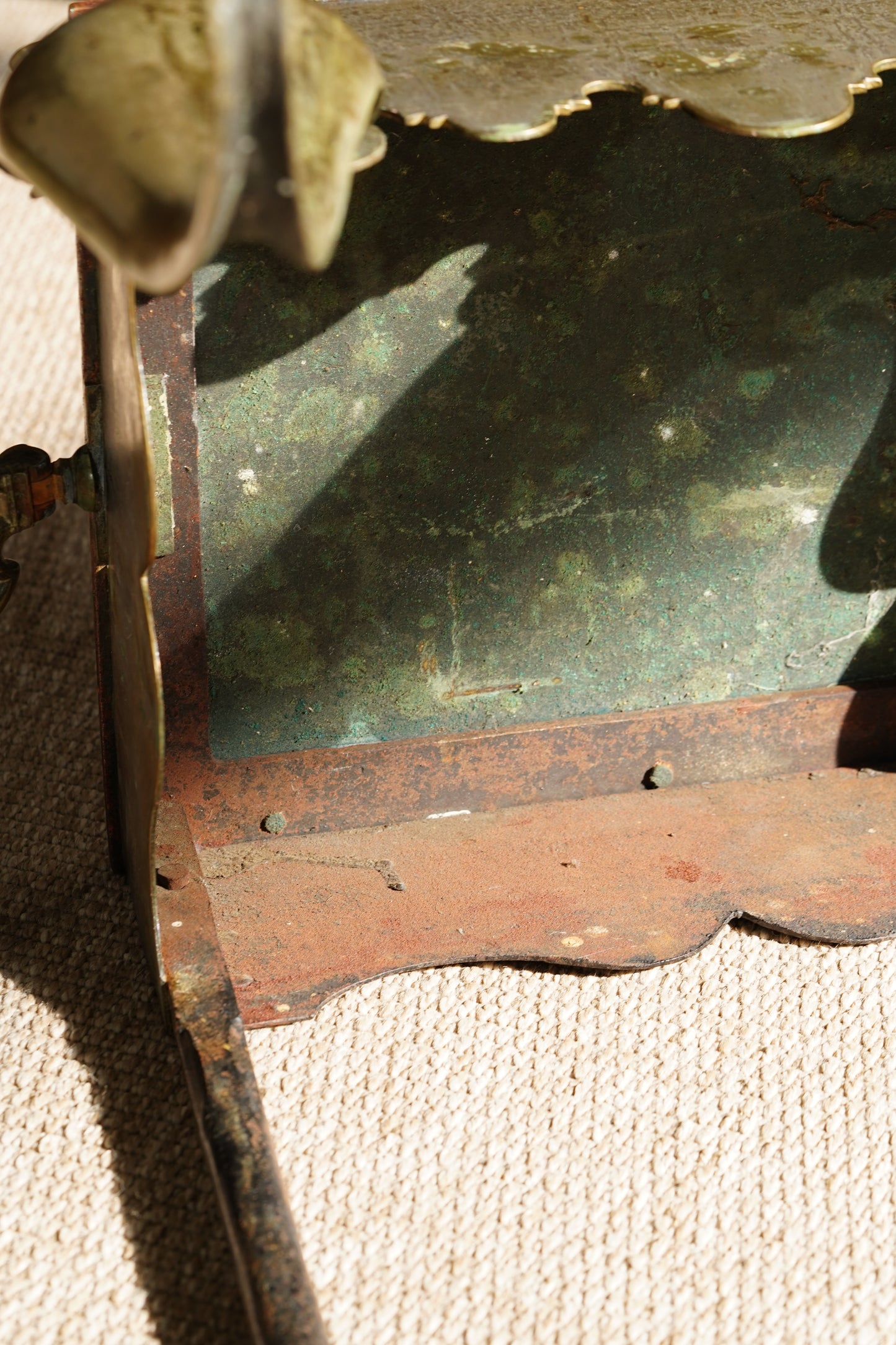 Antique English Brass Footman | Step Stool