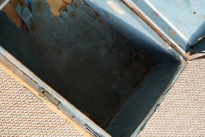 Antique English Hide Dome-Top Trunk, Barnard Castle