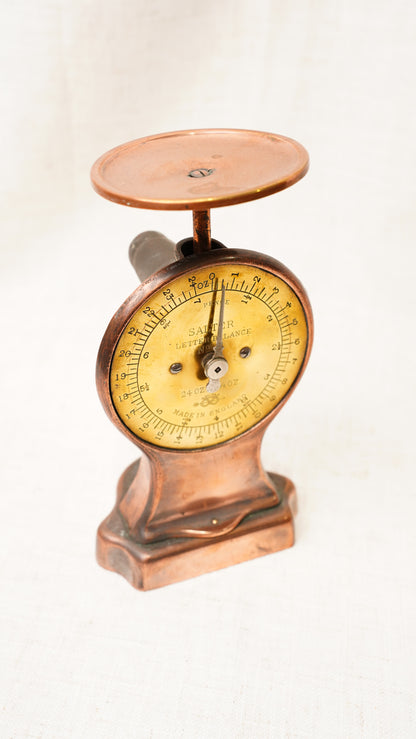 Antique Salter Copper Letter Balance Postal Scale, England