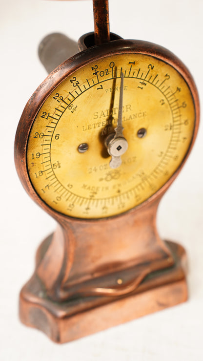 Antique Salter Copper Letter Balance Postal Scale, England