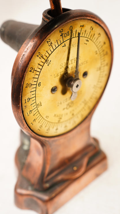 Antique Salter Copper Letter Balance Postal Scale, England