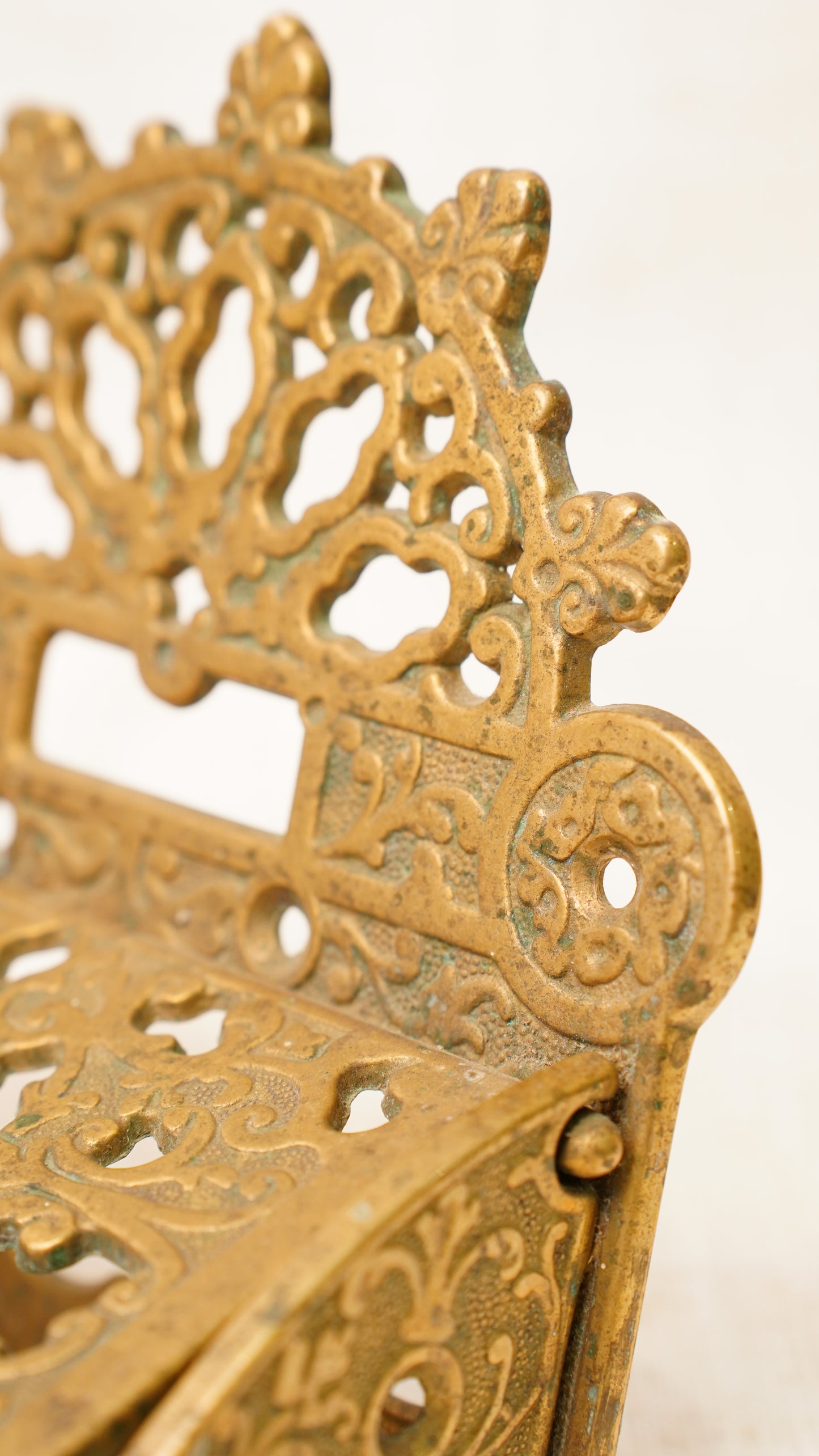 Antique English Brass Toilet Paper Holder, Circa 1890 to 1910