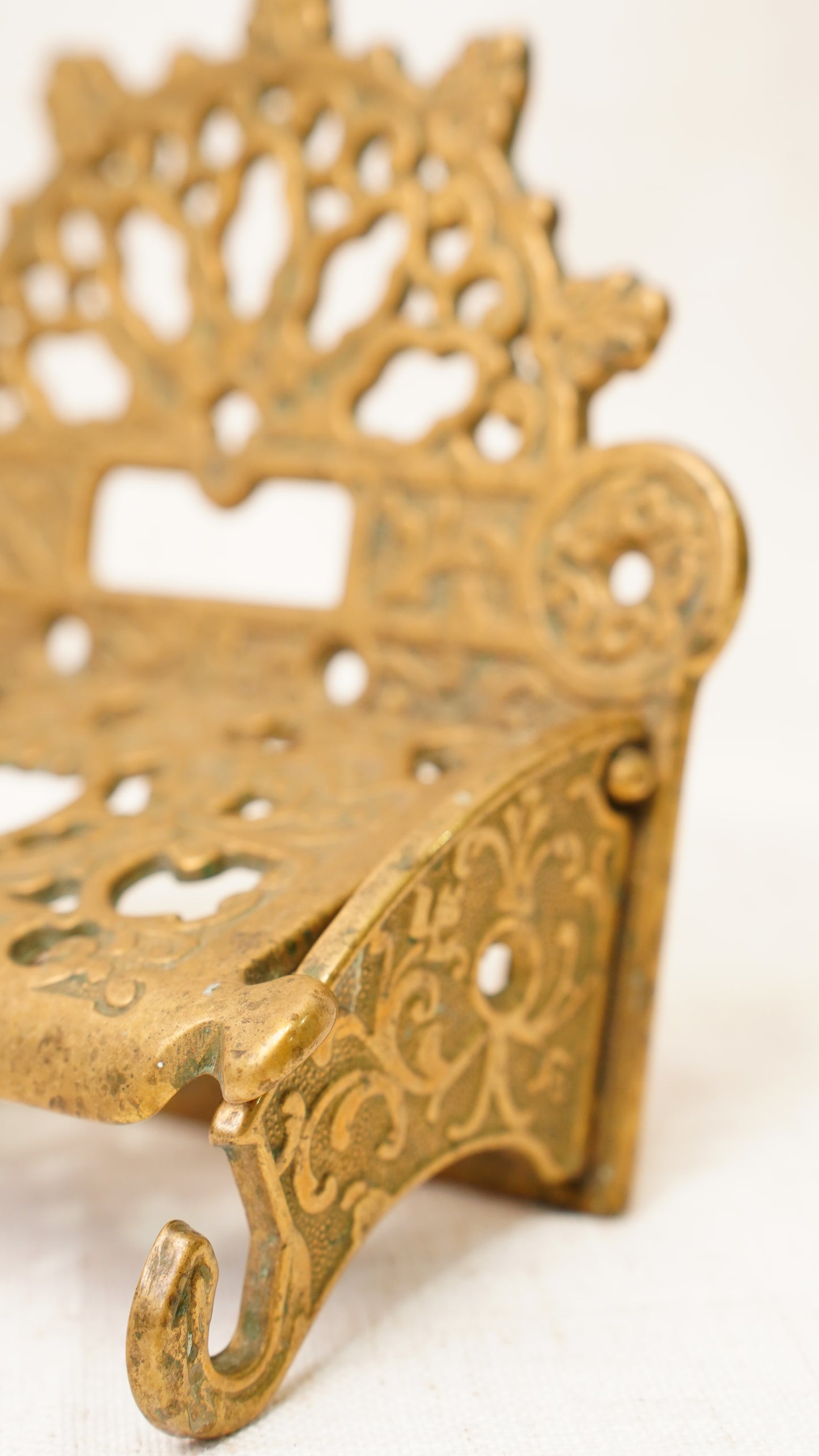 Antique English Brass Toilet Paper Holder, Circa 1890 to 1910