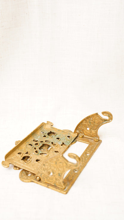 Antique English Brass Toilet Paper Holder, Circa 1890 to 1910
