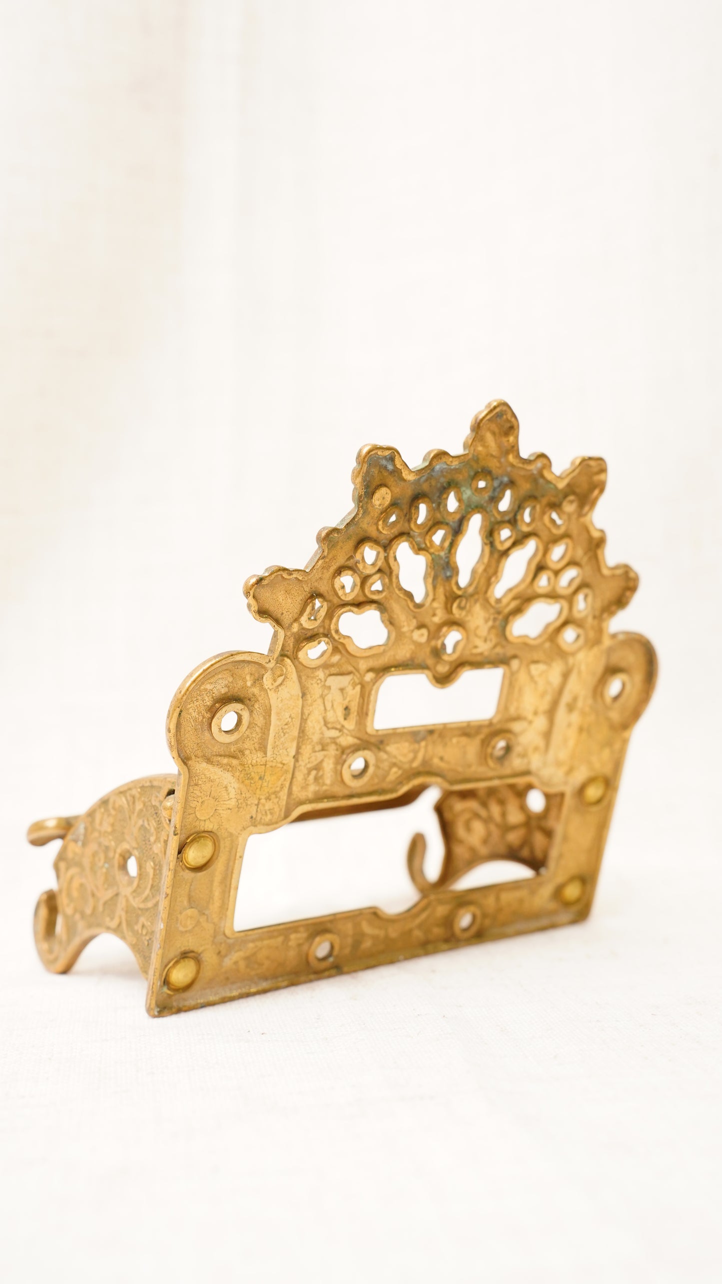 Antique English Brass Toilet Paper Holder, Circa 1890 to 1910