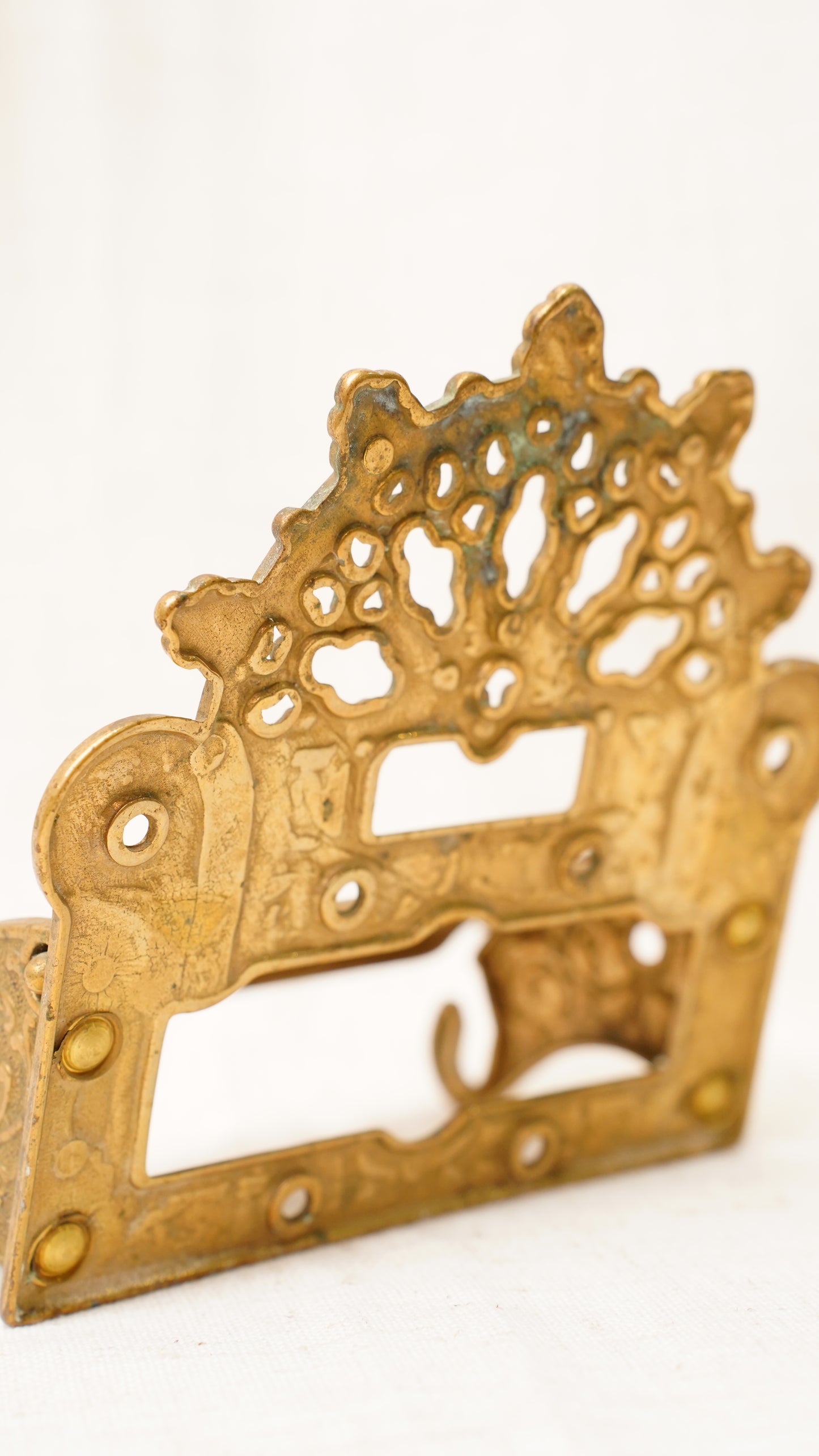 Antique English Brass Toilet Paper Holder, Circa 1890 to 1910