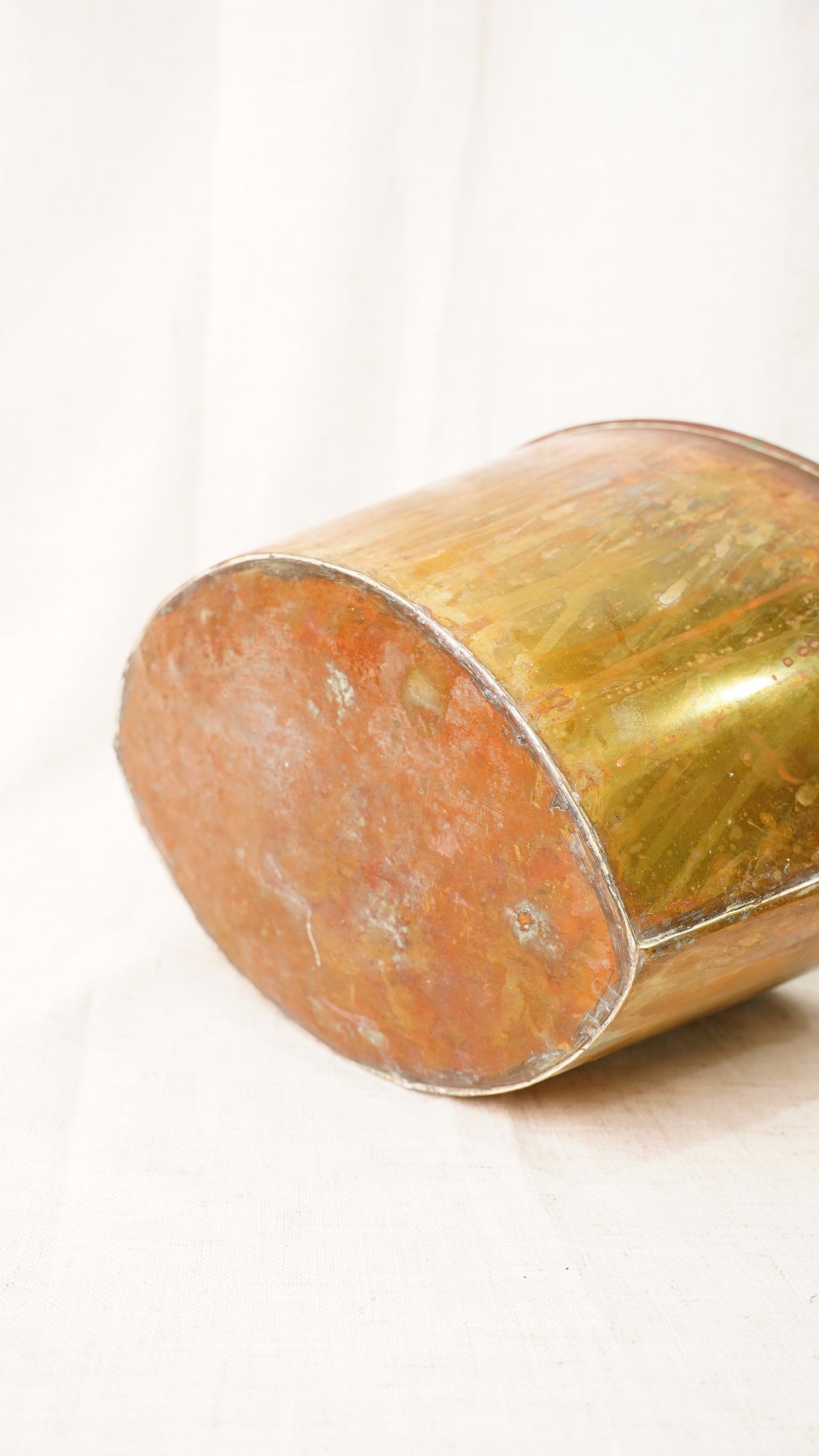 Antique English Mahogany Brass Bound Navette Peat Bucket