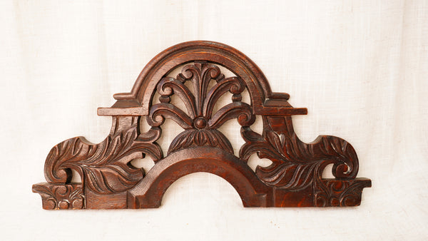 English Carved Oak Pediment Crest Fragment, Circa 1880 secondary view