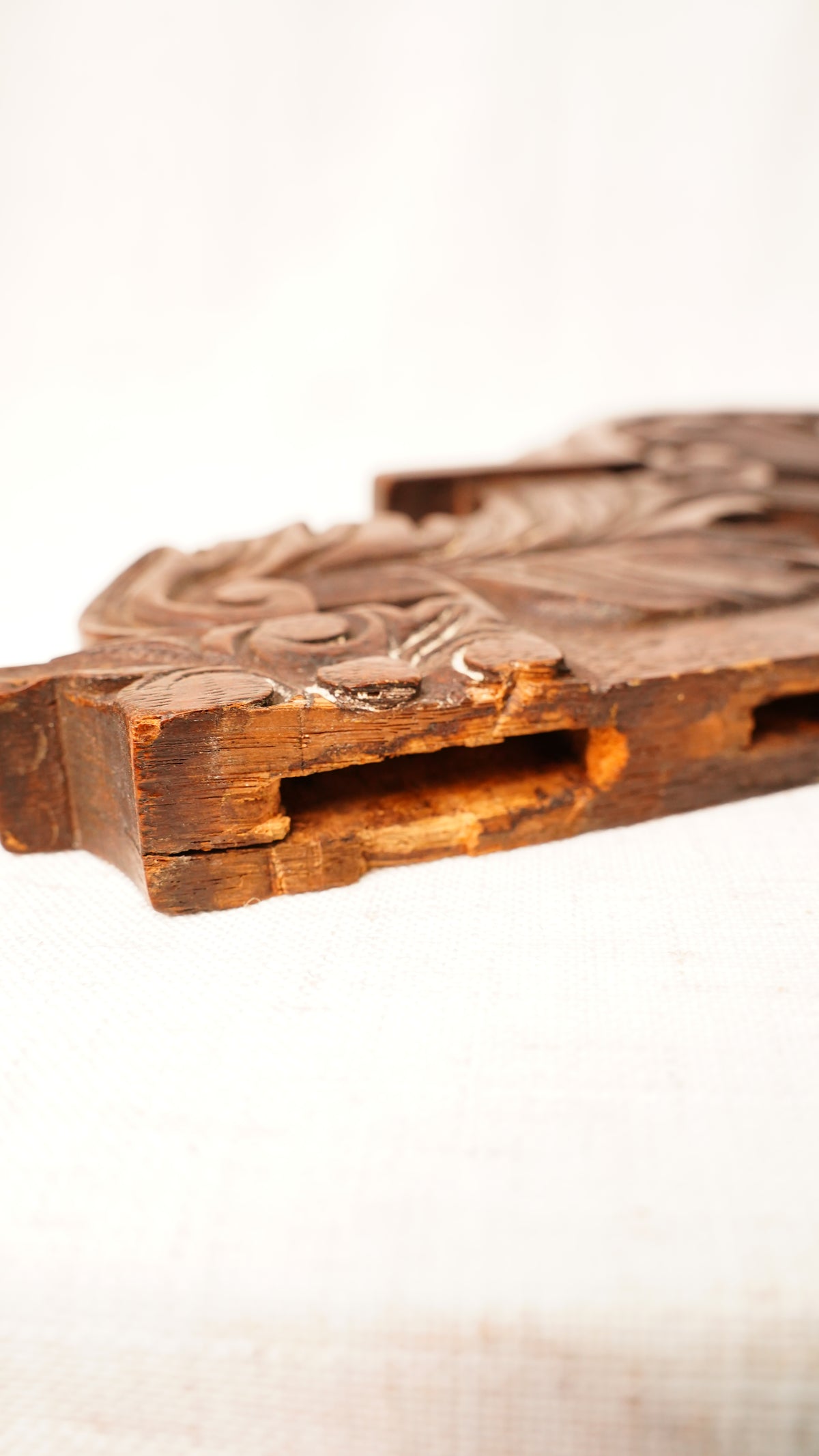 Antique English Carved Oak Pediment Crest Fragment, Circa 1880