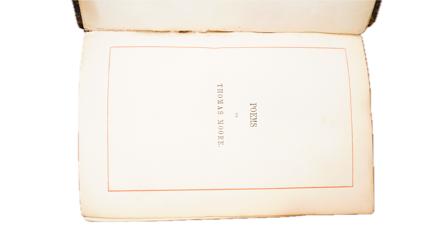Thomas Moore Poetical Works 1863 Leather Gilt Edges