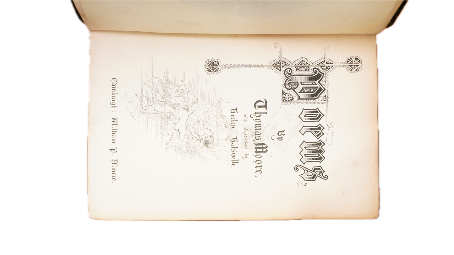 Thomas Moore Poetical Works 1863 Leather Gilt Edges