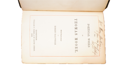 Thomas Moore Poetical Works 1863 Leather Gilt Edges