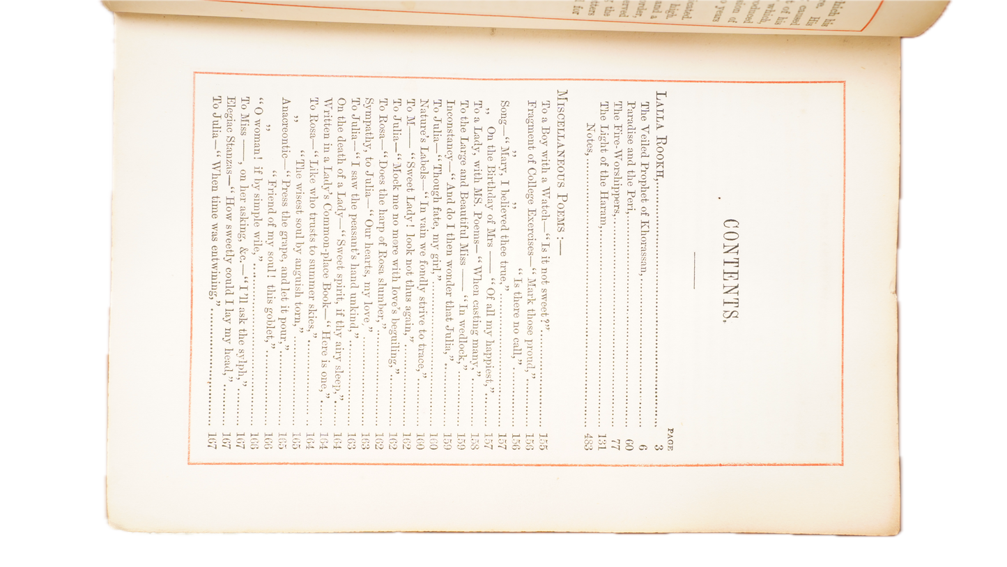 Thomas Moore Poetical Works 1863 Leather Gilt Edges