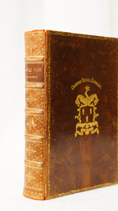 Thackeray Vanity Fair 1904 Smith Elder Antique Leather Prize Binding