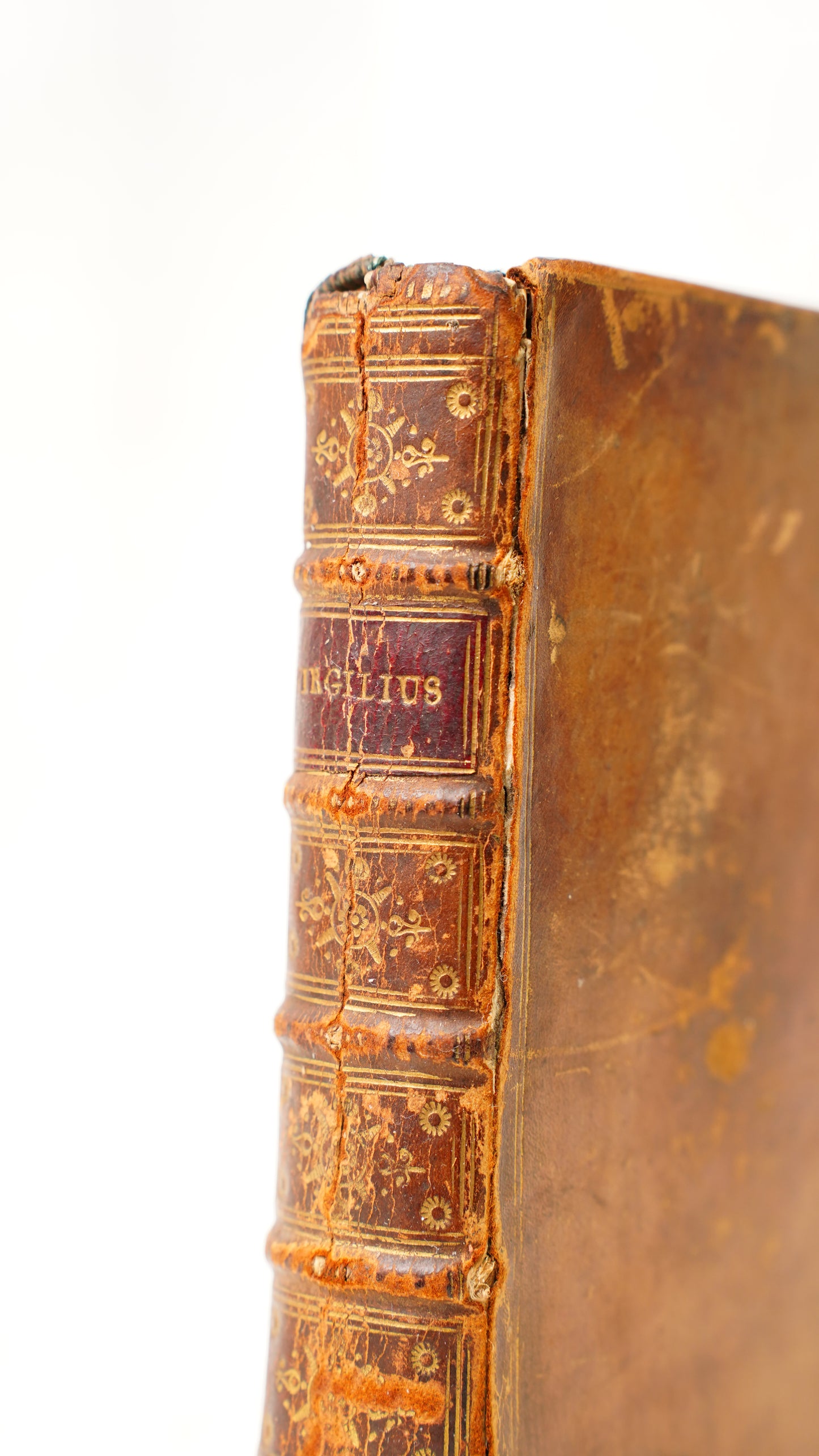 Antique Virgil Opera 1744 Brindley Leather Binding