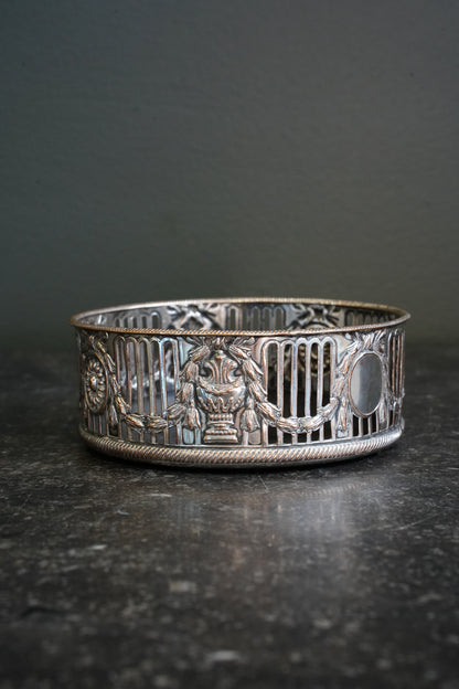 Antique English Silverplate Wine Coaster