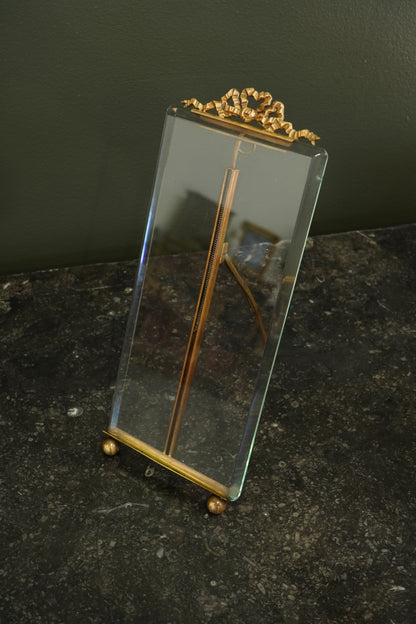 Vintage French Brass Tension Picture Frame