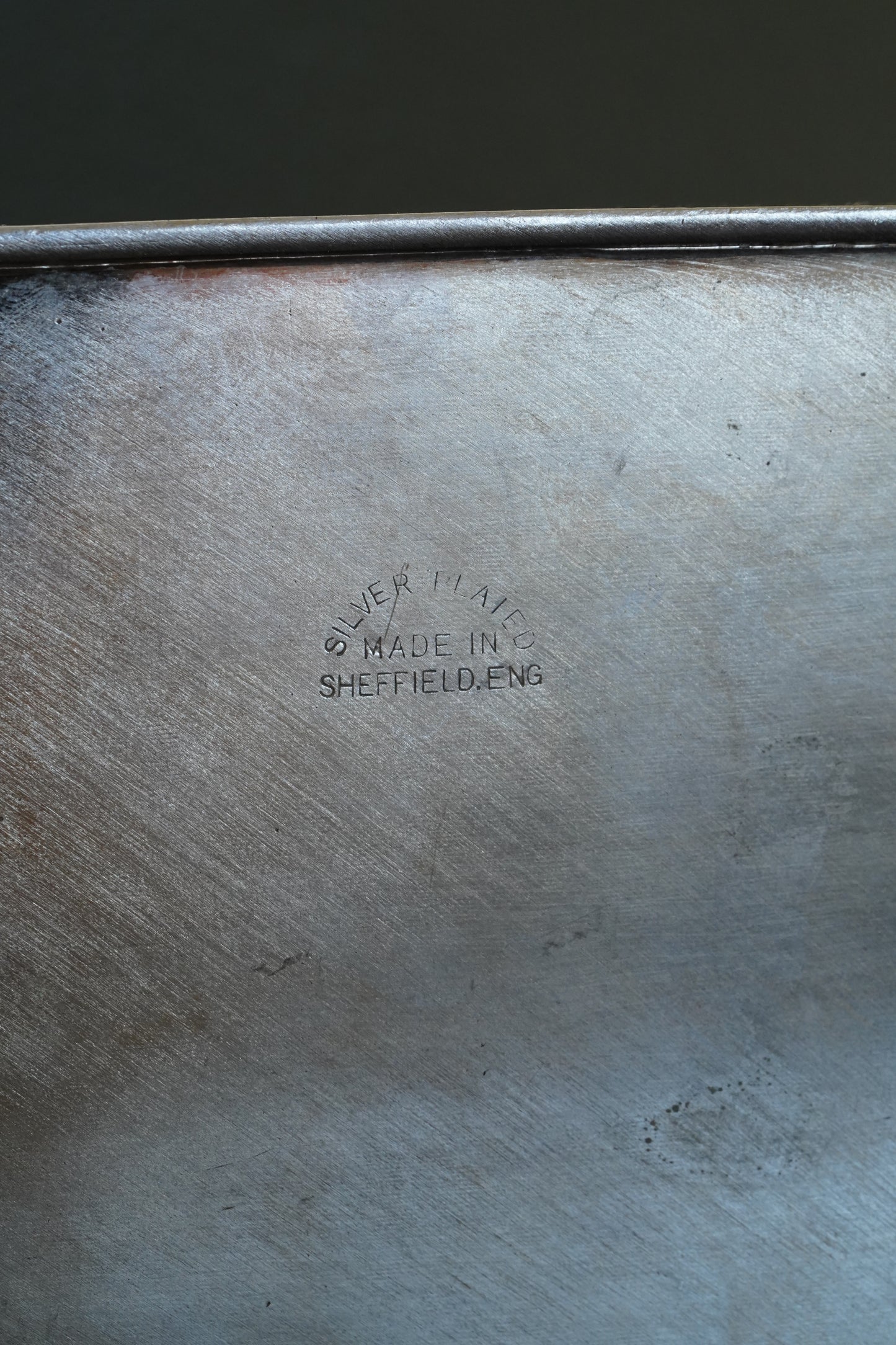 *RESERVED* Antique English Silverplate Gallery Tray with Feet, Sheffield