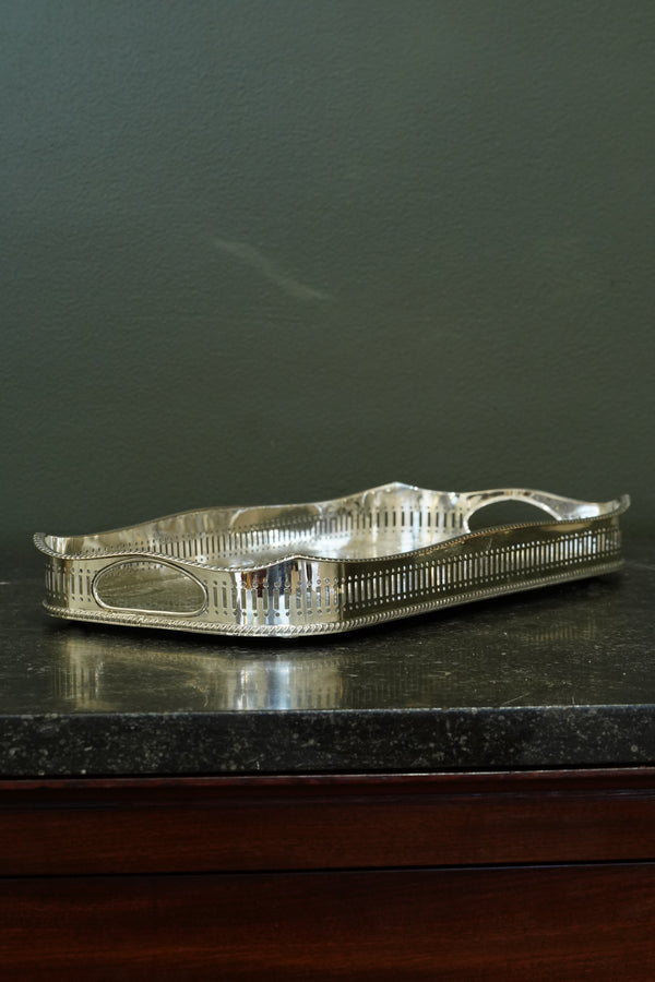 Mappin & Webb Silverplate Gallery Tray, Sheffield, Mid-20th Century secondary view