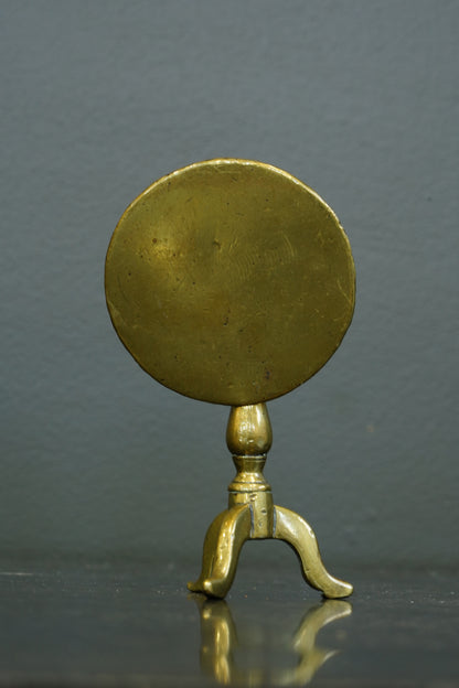 Miniature Brass Tilt-Top Table Candle Reflector