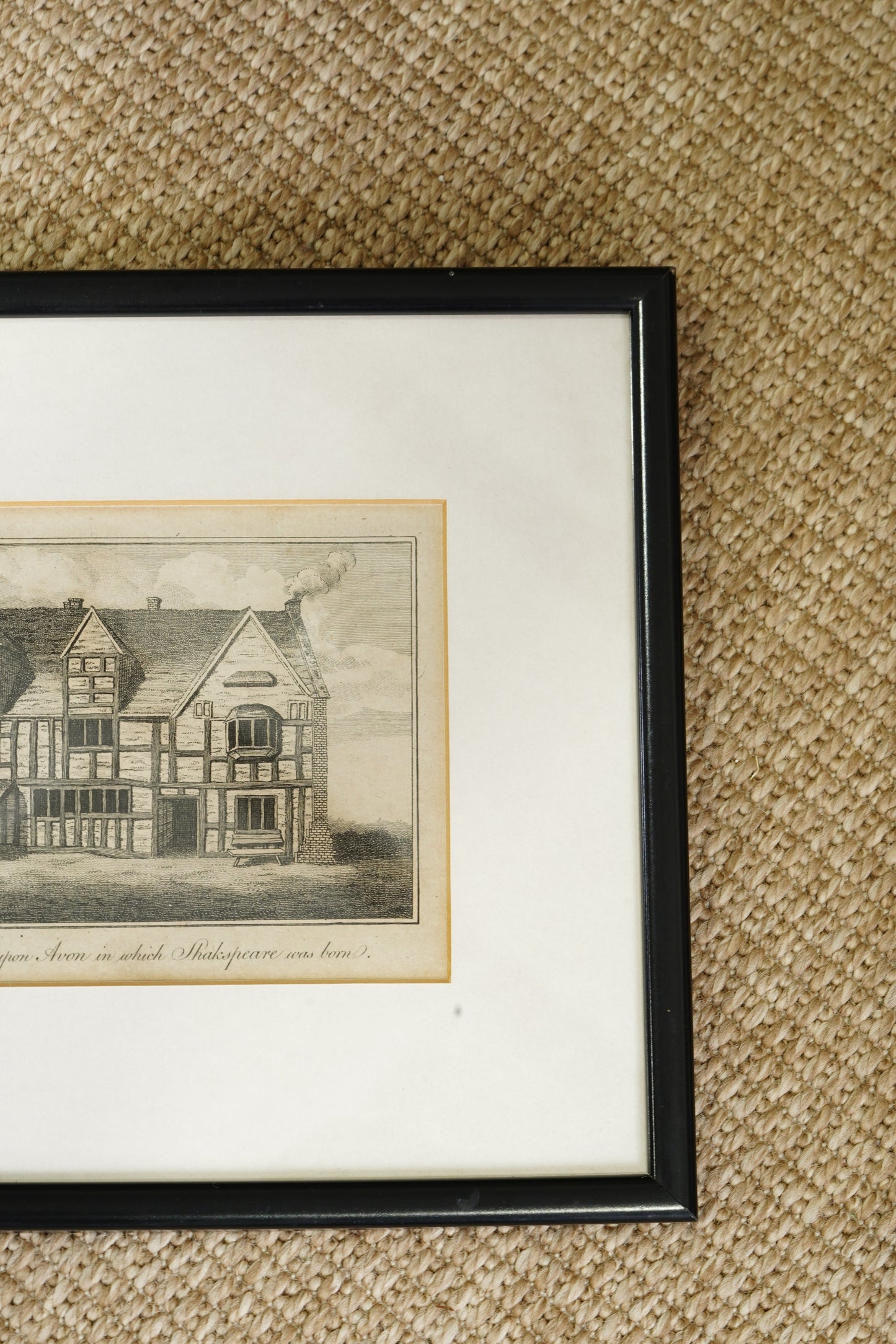 Antique Engraving Shakespeare's Birthplace Stratford-upon-Avon, After R. Greene, Circa 1800
