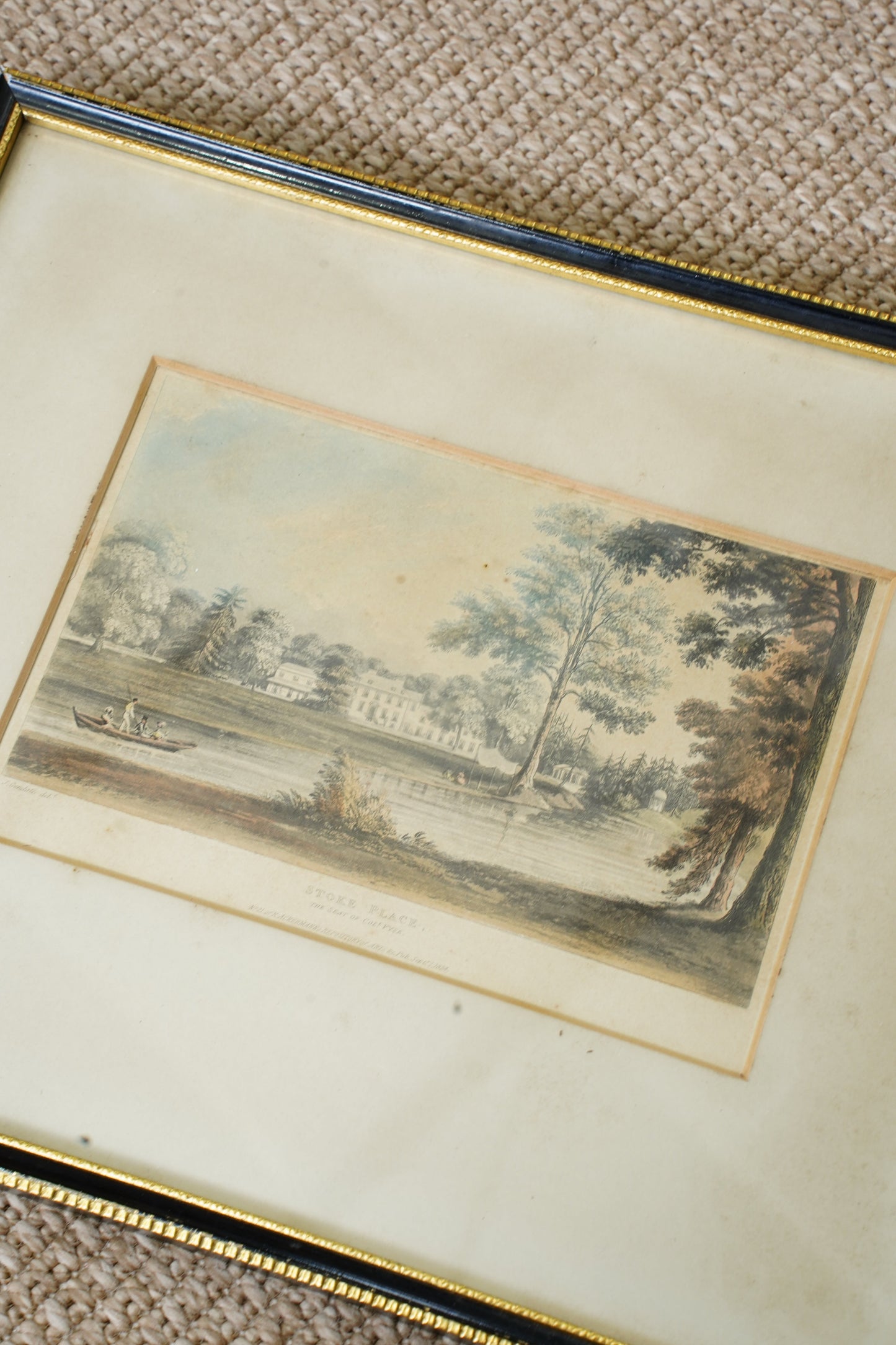 Antique Engraving Fulford House Devon, After J. Gendall, Ackermann, Circa 1826
