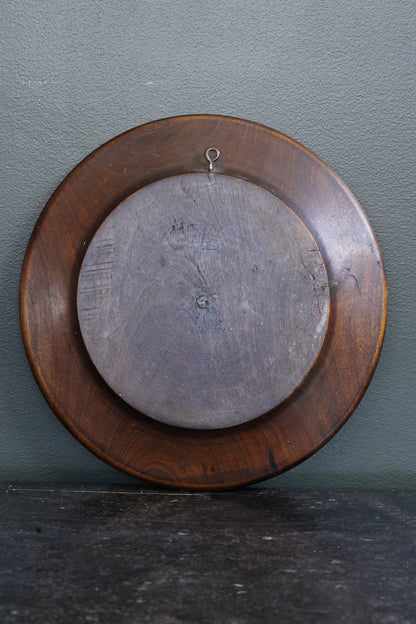 Carved Walnut Spanish Armorial Charger, Arms of the Catholic Monarchs, Circa 1930