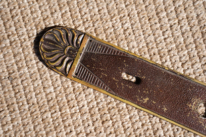 Antique Cast Brass Door Back Plate with Keyhole