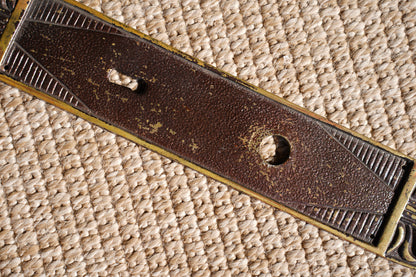Antique Cast Brass Door Back Plate with Keyhole