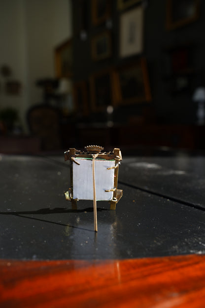 Antique Louis XVI Style Brass Miniature Picture Frame