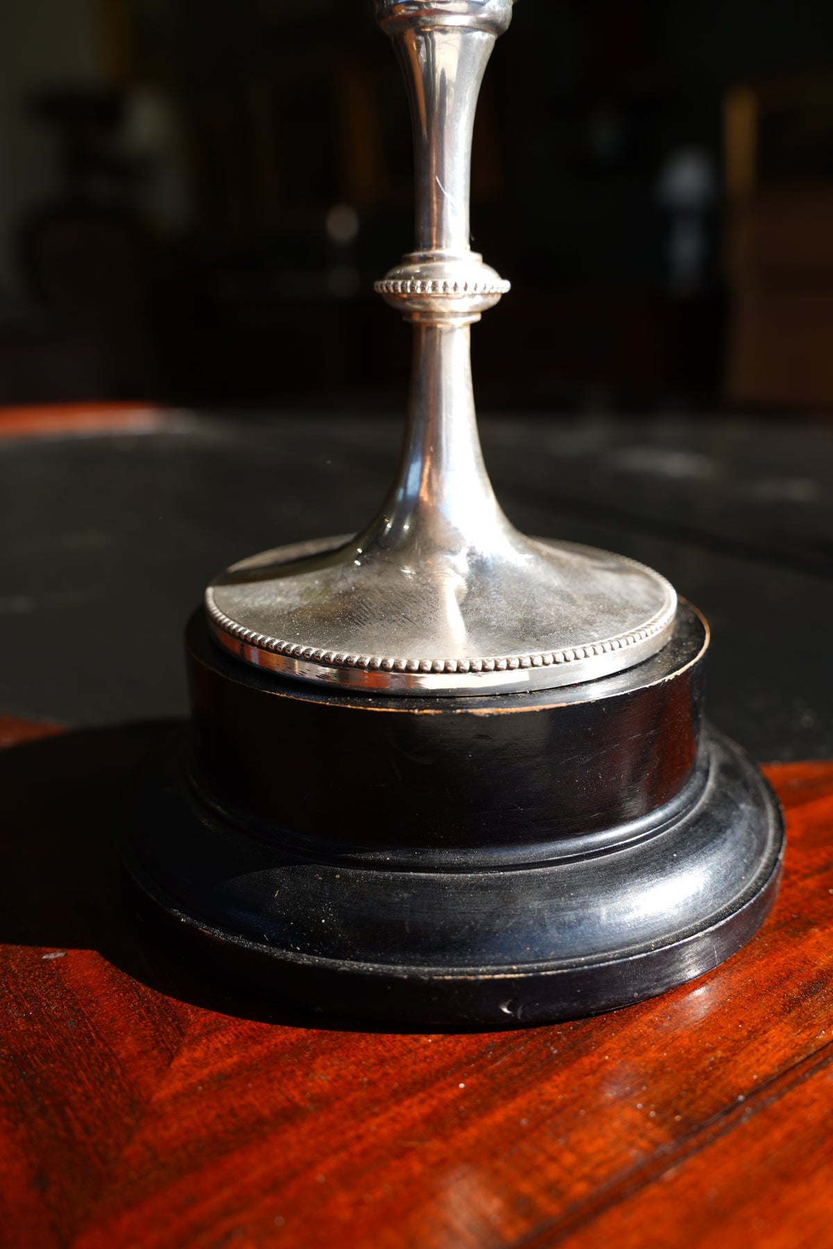 Vintage Neoclassical Style Silver Plate Snooker Trophy Cup