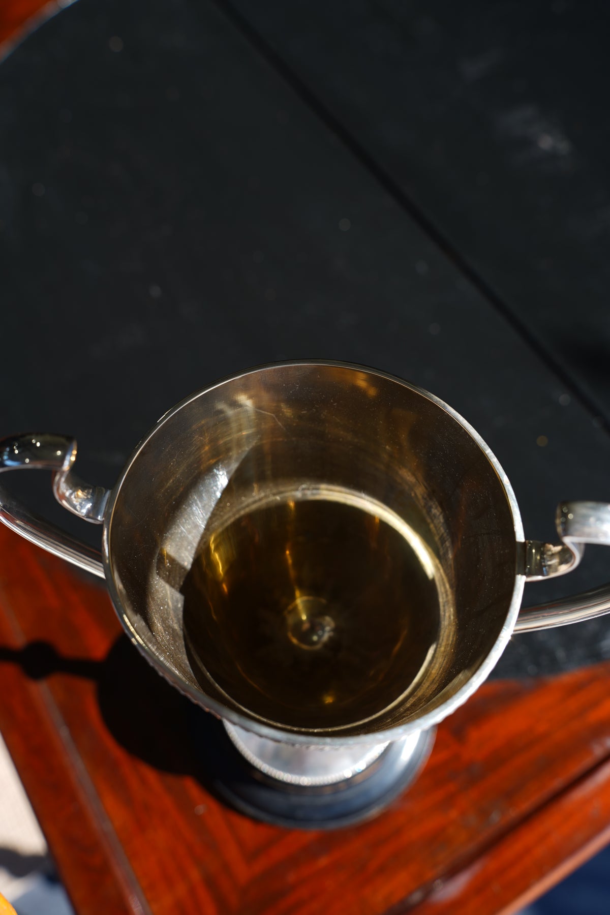 Vintage Neoclassical Style Silver Plate Snooker Trophy Cup