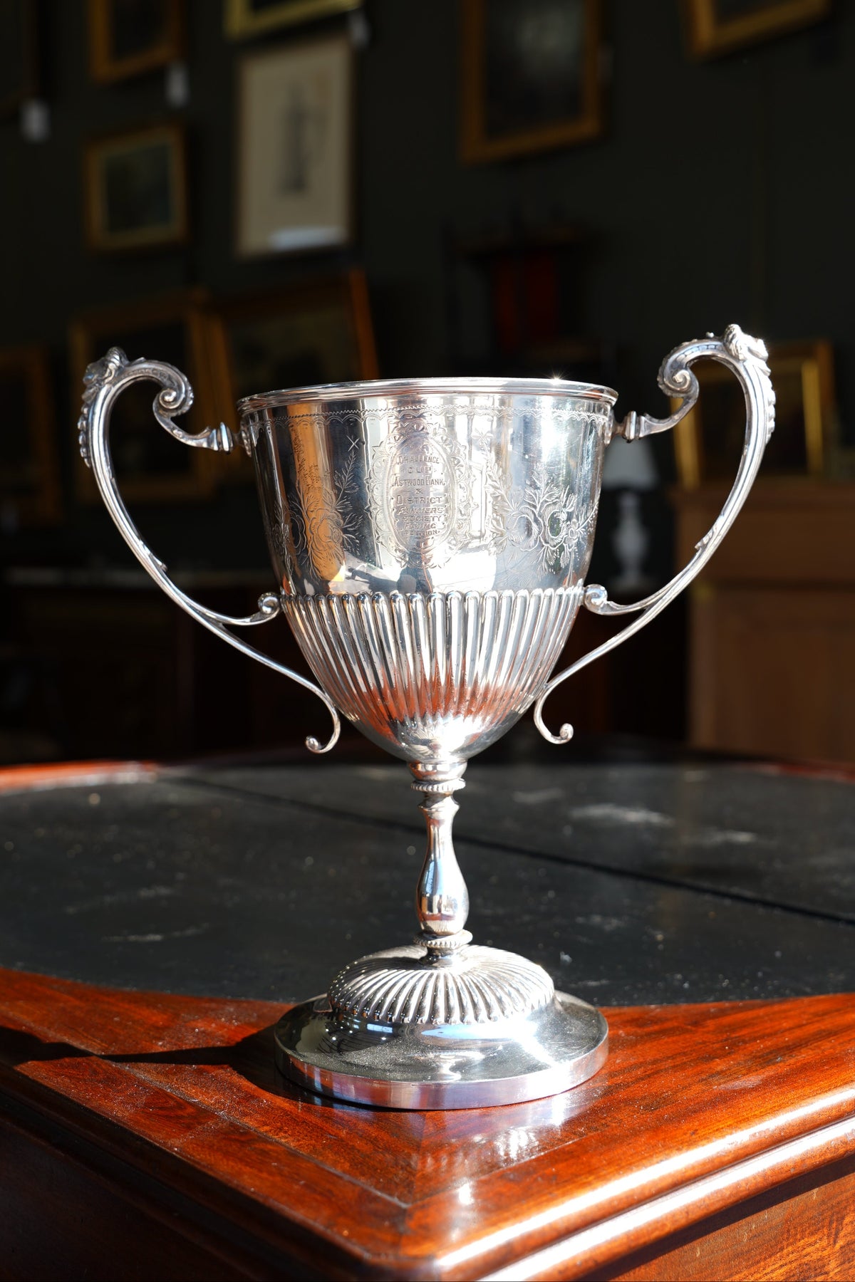 Antique Victorian Silverplate Trophy Cup