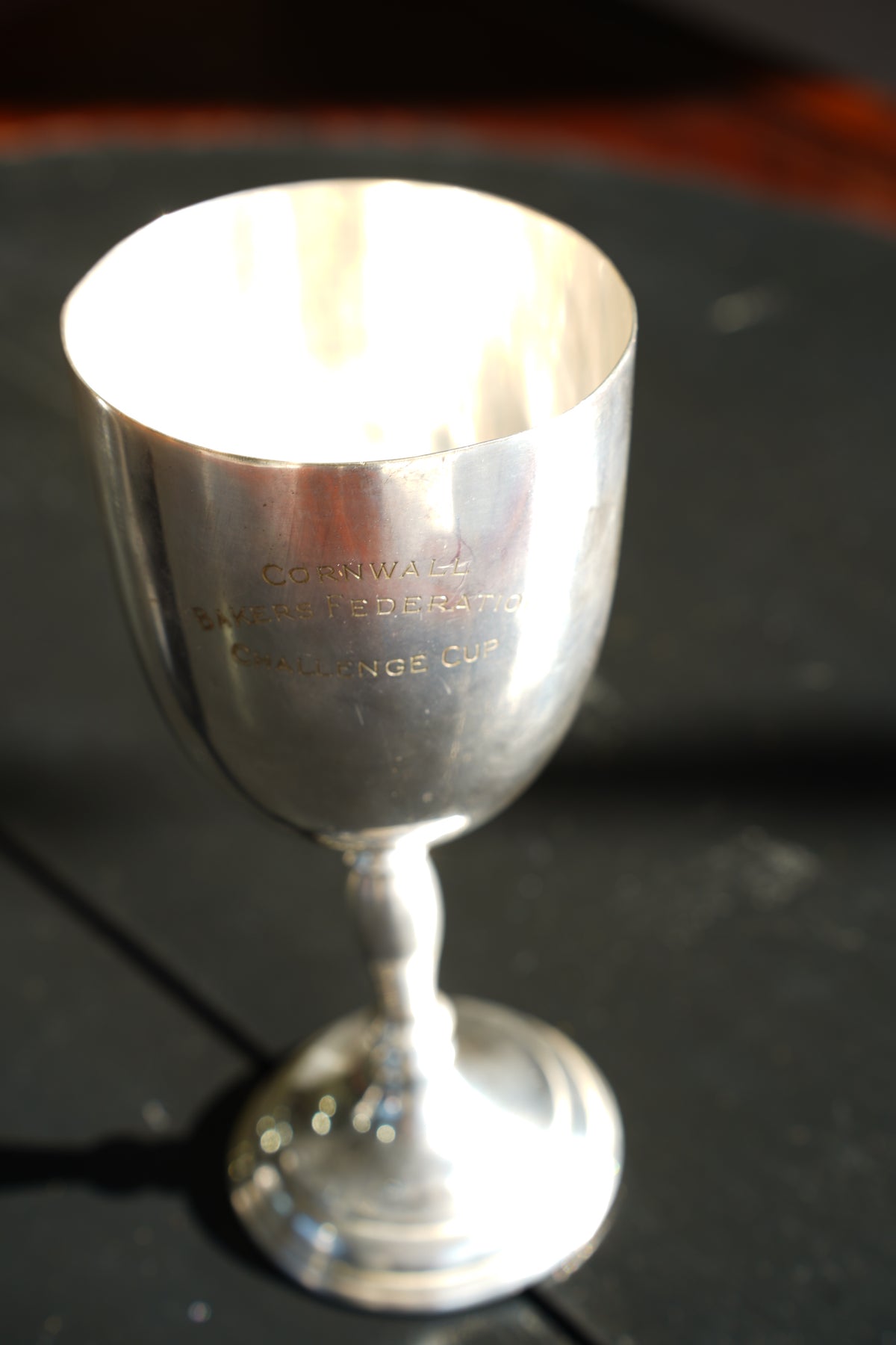 Vintage Silverplate Trophy Cup, Cornwall Bakers Federation Challenge Cup