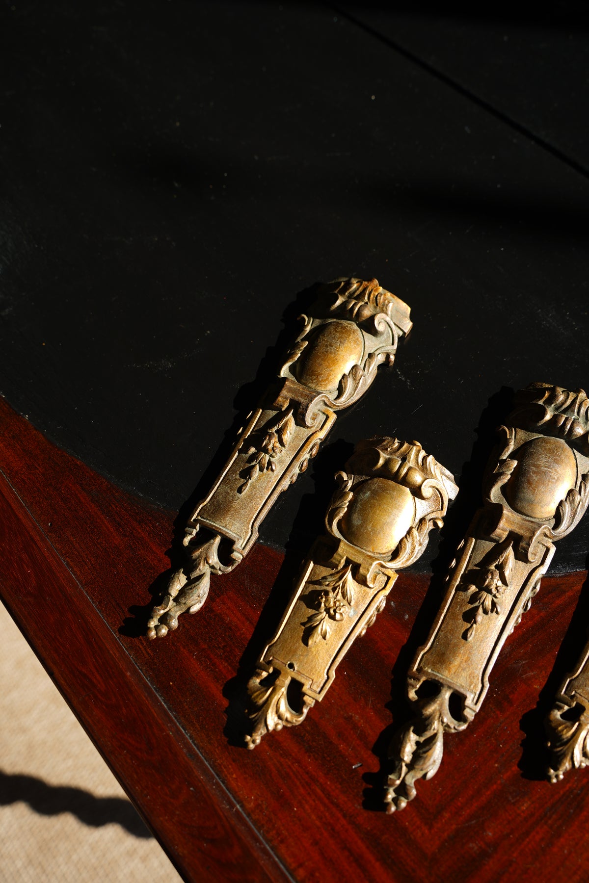 Antique Louis XV Style Gilt Brass Furniture Mounts