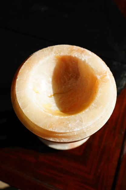 Antique Neoclassical Alabaster Pedestal Bowl