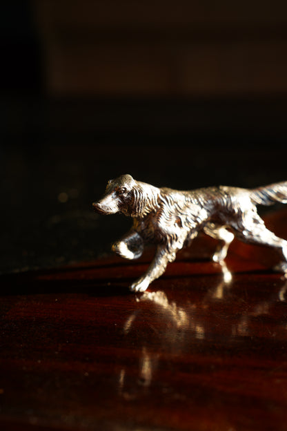 Antique Italian Silverplate Dog Figurine