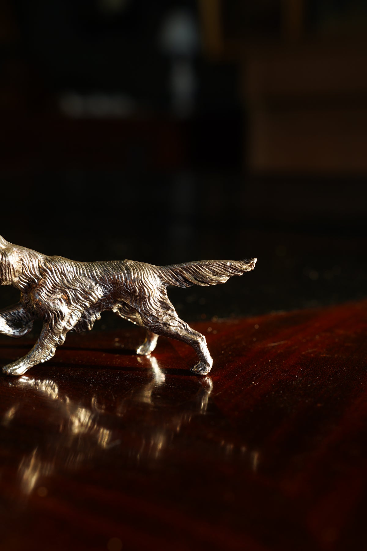 Antique Italian Silverplate Dog Figurine