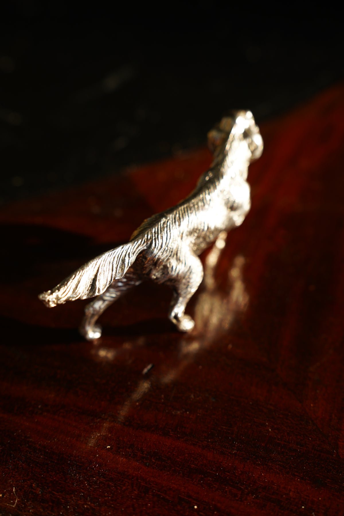 Antique Italian Silverplate Dog Figurine