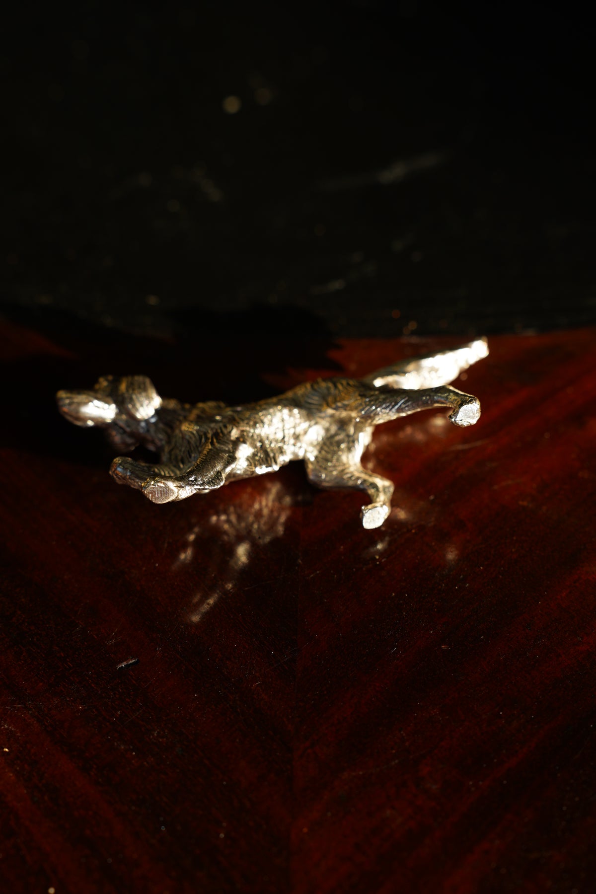 Antique Italian Silverplate Dog Figurine