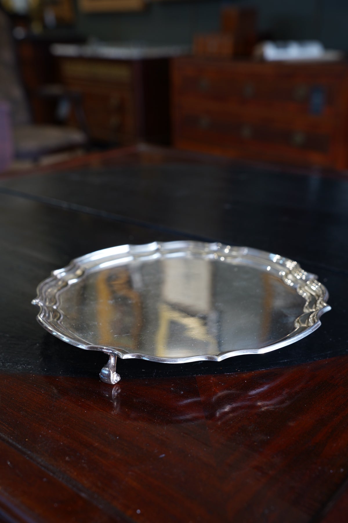 Antique Georgian Style Silverplate Serving Tray