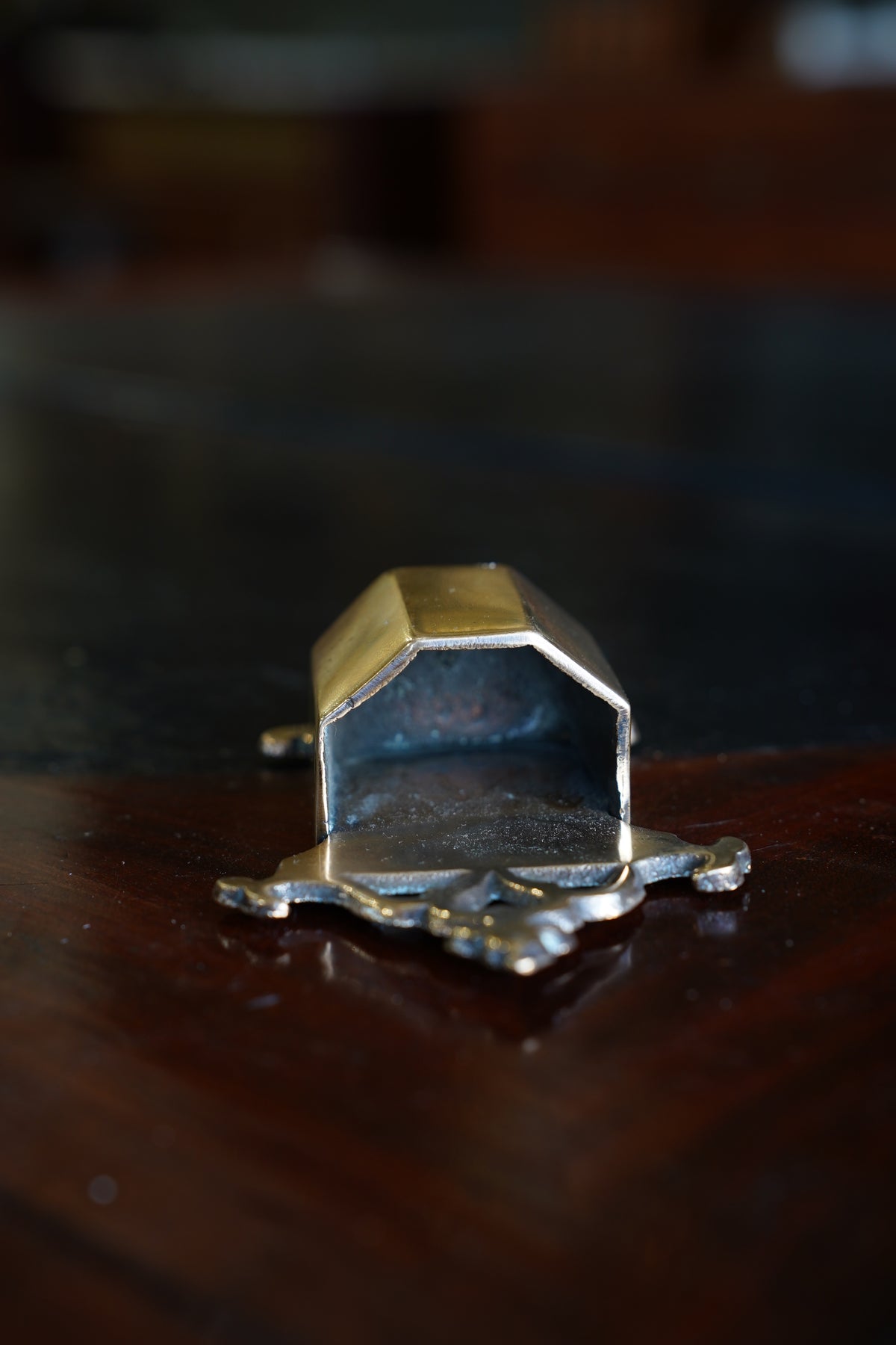 Brass Wall Match Holder with Striker