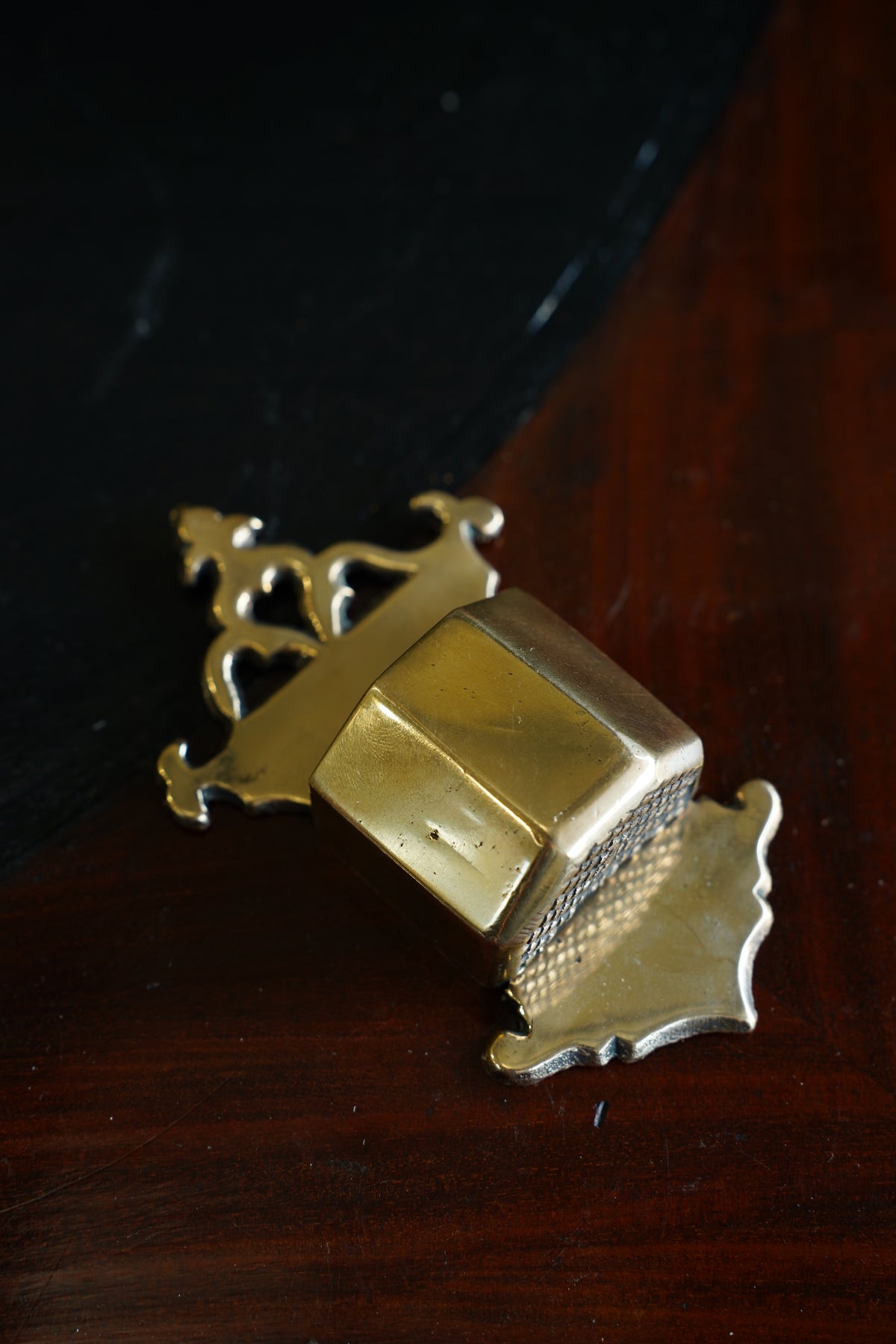 Brass Wall Match Holder with Striker