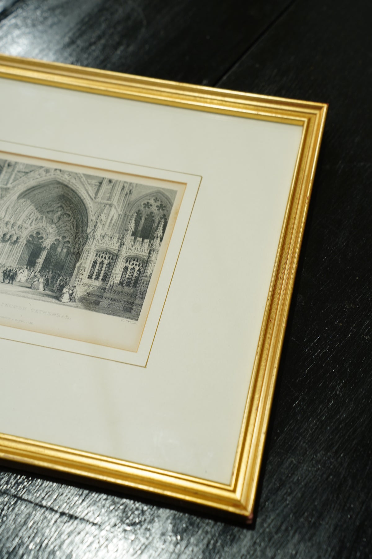 Antique Print of Lincoln Cathedral, English Steel Engraving