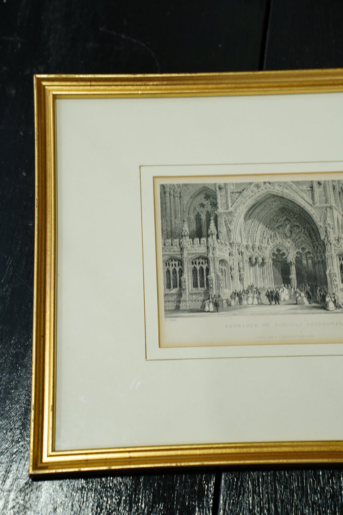 Antique Print of Lincoln Cathedral, English Steel Engraving