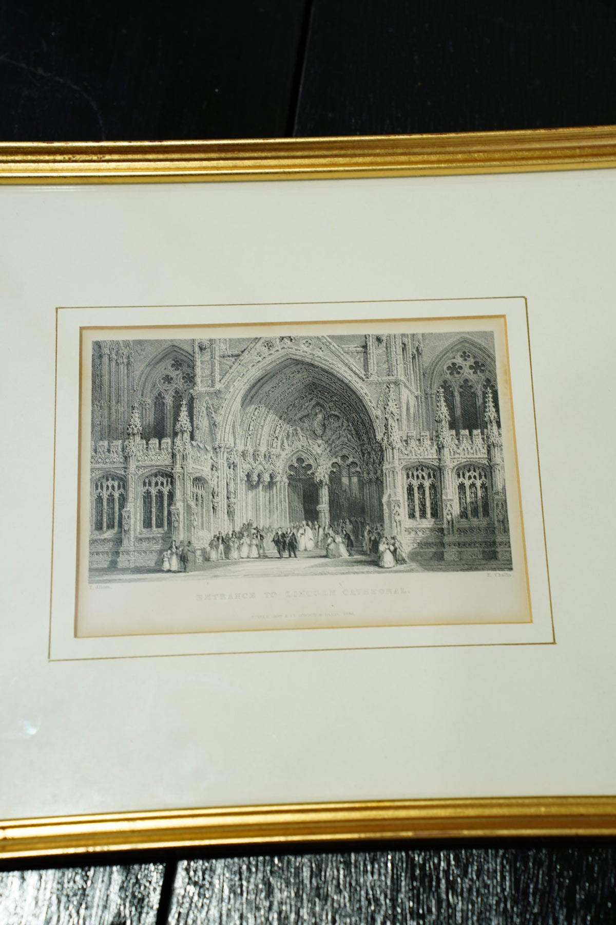 Antique Print of Lincoln Cathedral, English Steel Engraving