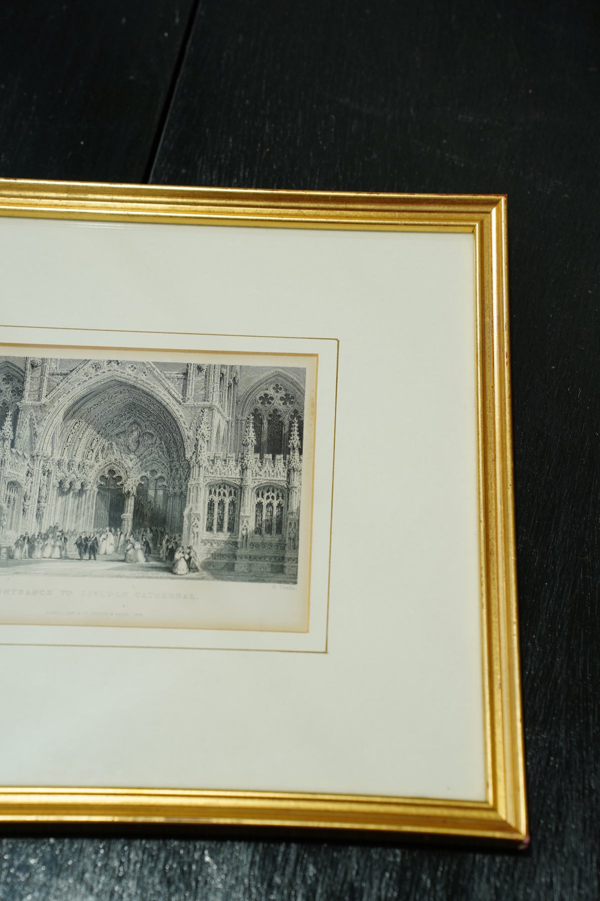 Antique Print of Lincoln Cathedral, English Steel Engraving