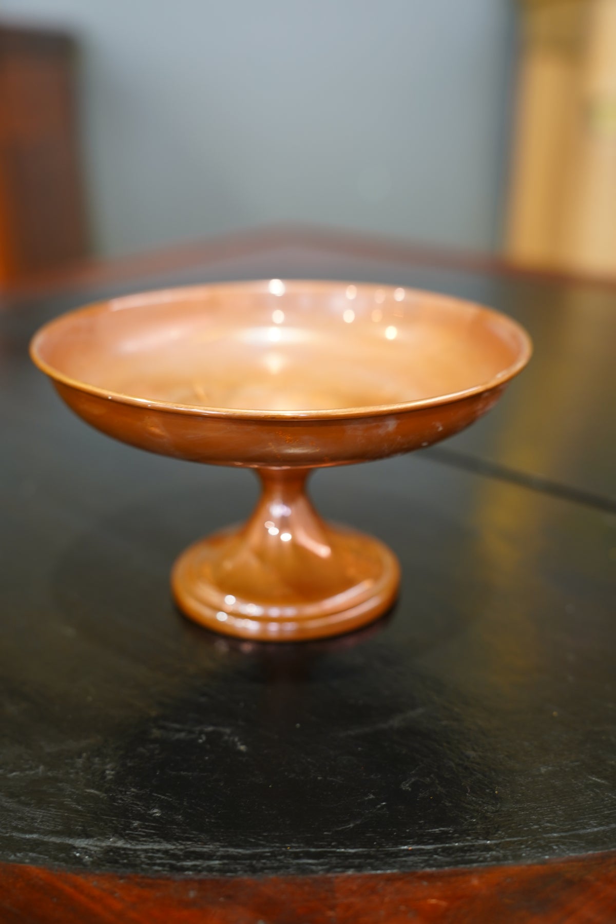 Vintage Copper Pedestal Bowl
