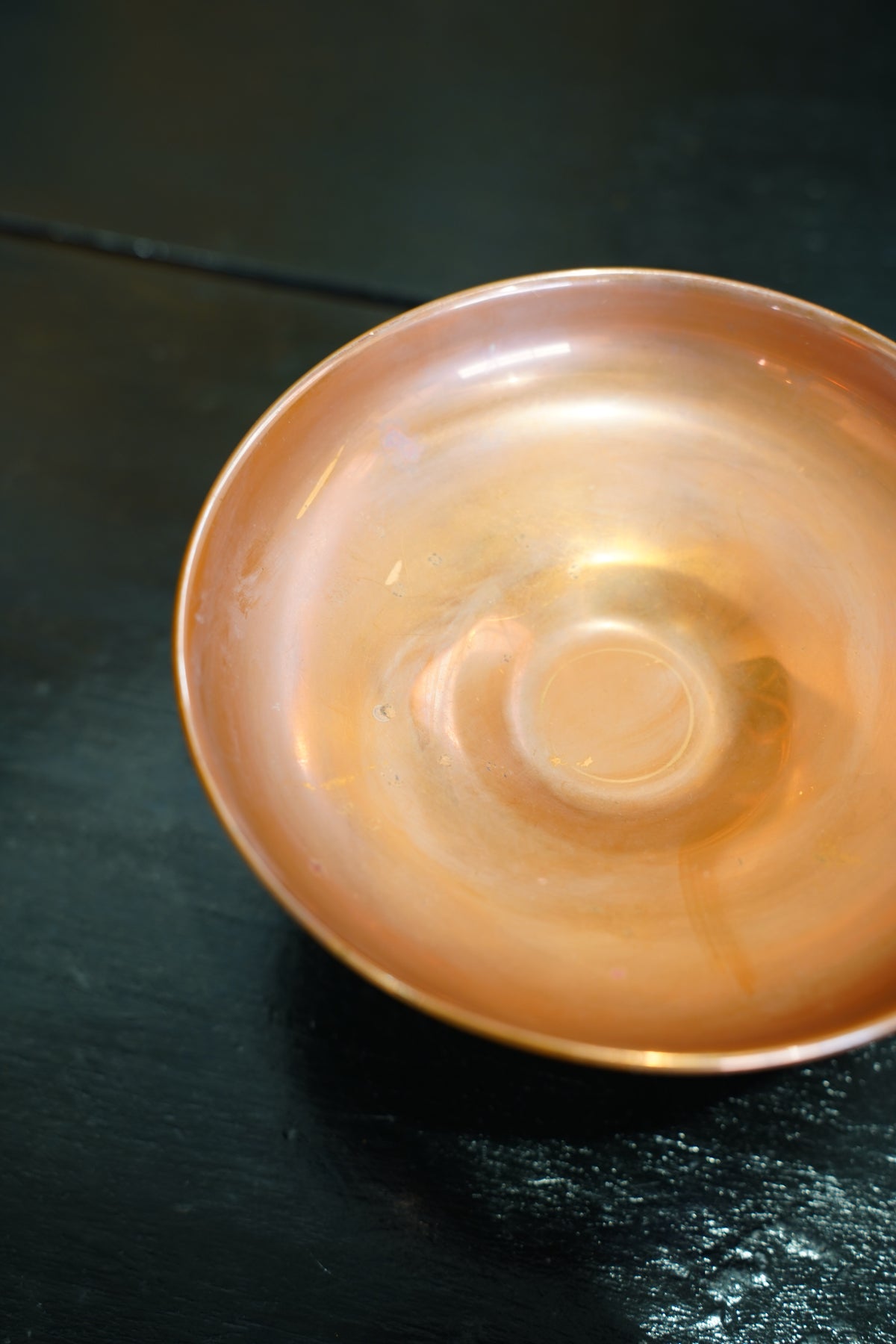 Vintage Copper Pedestal Bowl